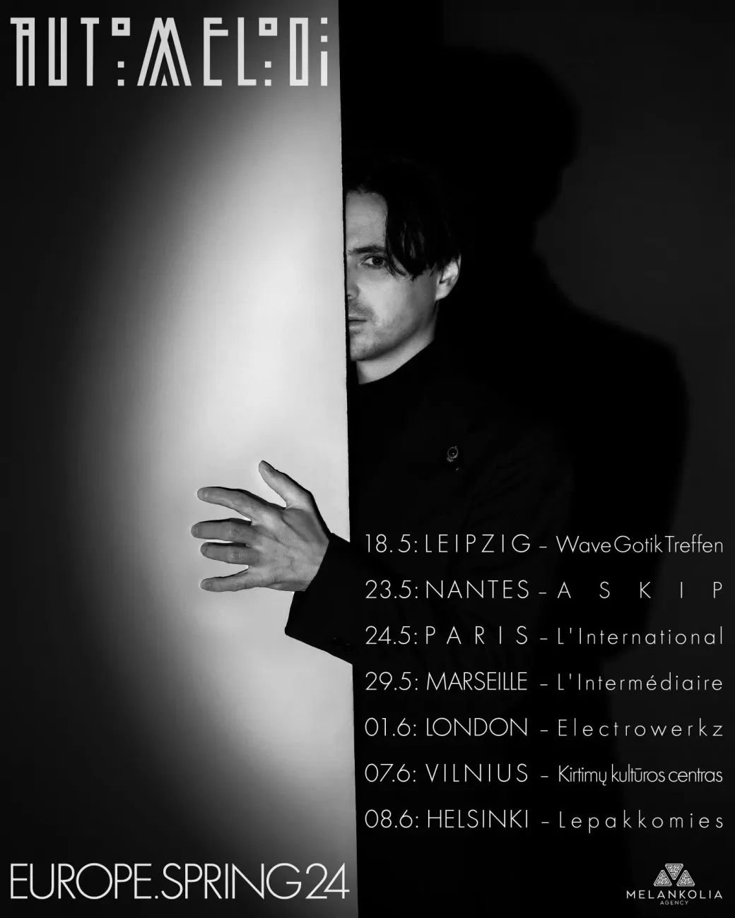 Automelodi – Poster of the Spring 2024 tour